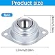 Cisixin 6 Stück Möbelrollen Flach Ball Roller, Rund Rollen Montiert Lager Kugelrolle Nylon Ball Transfer Einheit für Gepäck Schiebe Schlitten Förderrolle