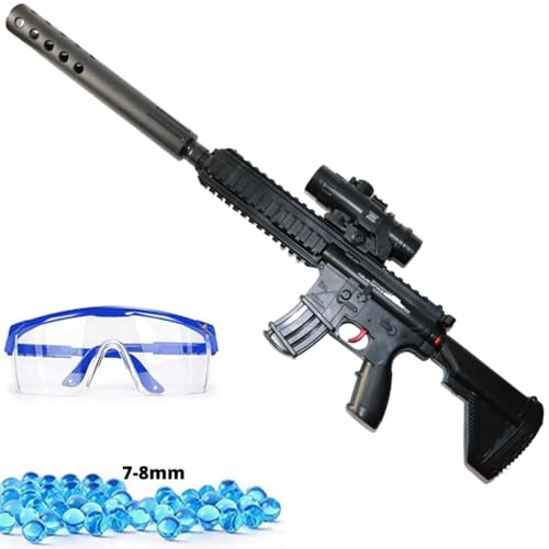 Lançador Elétrico Bolinhas De Geell PRETO + Oculos de Proteção + 4.000 Bolinhas Geell orbez, Arminha