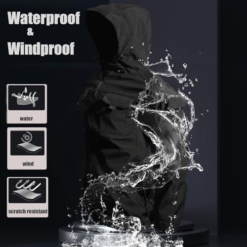 Men's Outdoor Tactical Jacket Softshell Waterproof Lightweight Windbreaker Multi Pockets Hunting Hiking Jackets3