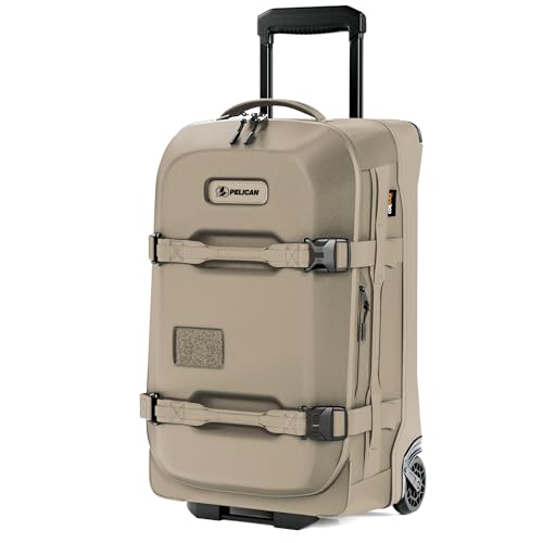 Pelican Aegis Luggage - Carry On Duffel Bag with Wheels - 22 Inch Carry On Bag - Airline Approved (Sand)