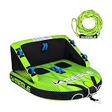 Mesle Funtube Formula, Set mit Leine, 2-4 Personen Tube Wassersport, Wasserreifen aufblasbar, Towable Tube für Kinder & Erwachsene, Schleppring für Boot & Jetski, Wasserring zum Ziehen