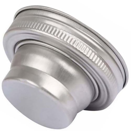 POPETPOP Stainless Steel Jar Lids 304 Mason Jar Cap with Strainer Cocktail Shaker Lid for Kitchen Bar Use
