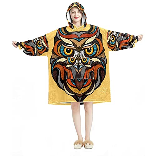 Sweat à capuche surdimensionné contre le froid avec poche ventrale