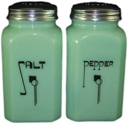 Jadeite Large Range Size Jadeite Deco Salt & Pepper Shaker - Imported