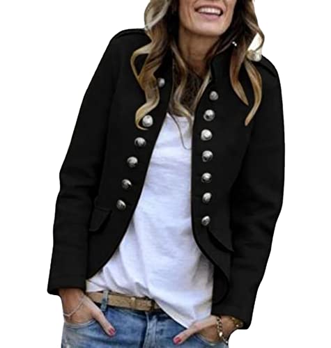 Vagbalena Chaqueta Corta Mujer Chaqueta Cuello Alto Traje Chaquet...