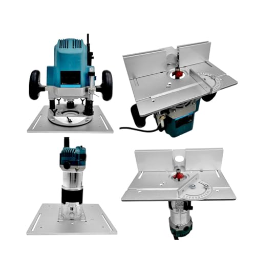 Placa de Inserción de Aleación de Aluminio de Alta Dureza 2 en 1 Tablero Abatible de Mesa de Enrutador para Fresadora de Banco de Carpintería Máquina Cortadora para Enrutador