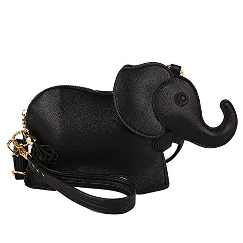 Image of Animal Elephant Shape Crossbody Bag Purse Fashion Women Pu Leather Chic Shoulder Bag Clutch for Girls