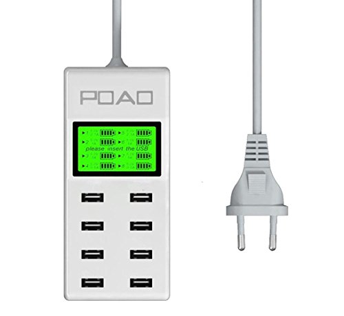 PAO 8 inteligentes Puertos USB con la sola pantalla multi-puerto del cargador para el iPhone de Apple, iPad, Samsung y...