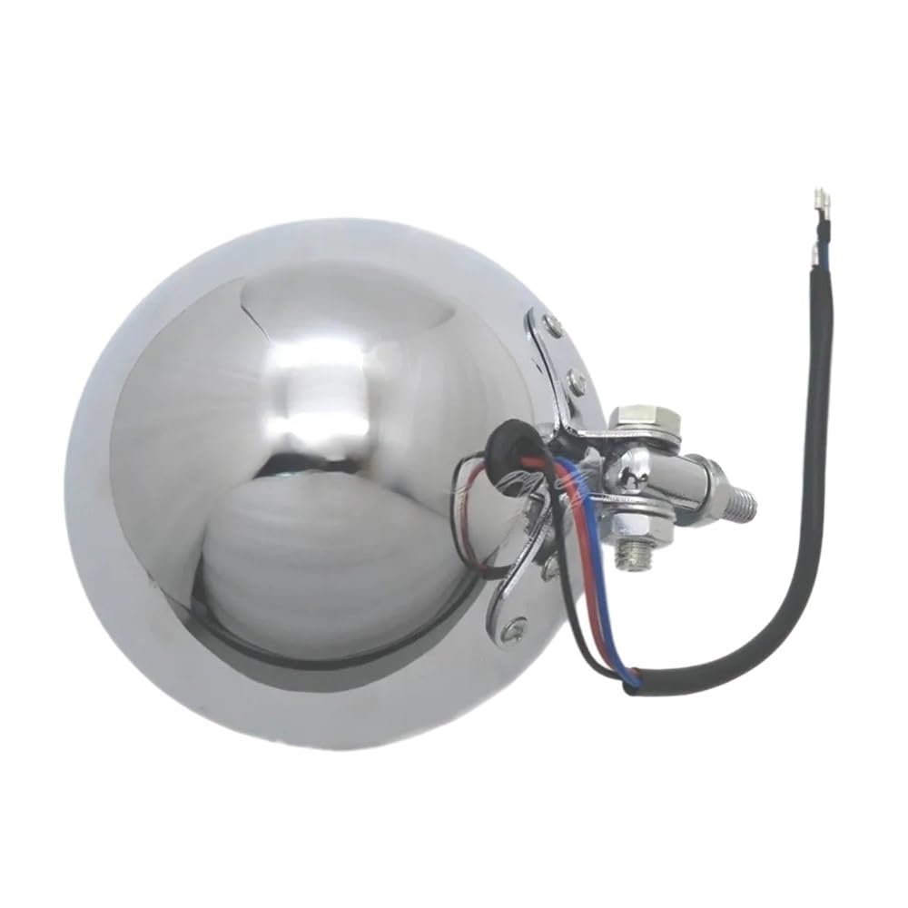 Phares avant Phare chromé pour motos, 5.7 pouces, 12V