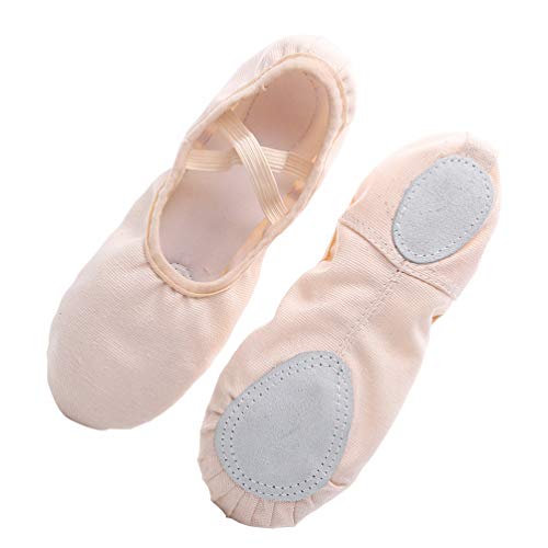 1 Par Couro Sapatos De Balé Meninas Sapatos De Balé De Lona Meninas Crianças Sapatilhas De Balé Chin