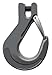 All Material Handling 10CSH10L Clevis Sling Hook with Latch, Classic Dual Rated G100 Alloy Chain Fitting, 42437" Size, Grey