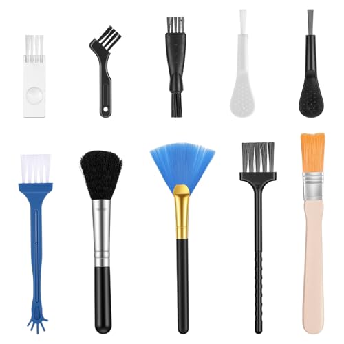 Apausvcm Lot de 10 brosses de nettoyage antistatiques en nylon pour ordinateur - Petite brosse de clavier d'ordinateur portable pour clavier, ordinateur portable, carte mère, appareil photo