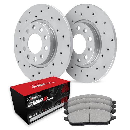 Image of R1 Concepts Rear Brake Kit Fits 2013 Audi A3; 2013-2019 Volkswagen Beetle
