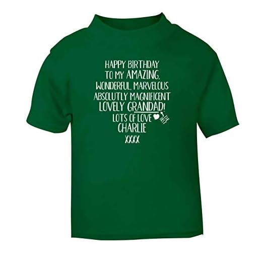 Flox kreativ bebis t-shirt grattis på födelsedagen fantastisk farfar