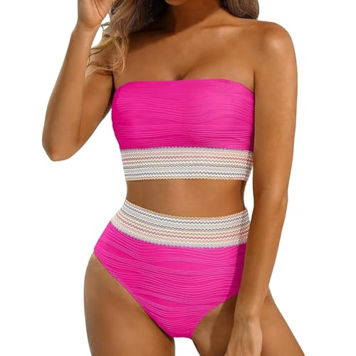 Bikini deux pièces bandeau pour vos journées farniente à la plage