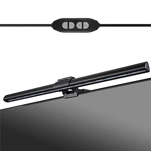 DecentGadget - Lámpara LED para monitor de ordenador, luz de lectura para proteger los ojos, funciona con USB, brillo ajustable