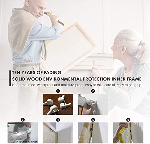 Kzku Yellow World Map Canvas Wall Art For Living Room Yellow Wall Decor Office World Map Wall Art Map Of The World Picture Framed Artwork Decor For Home Bedroom Decoration 20X40Inch #TOP6