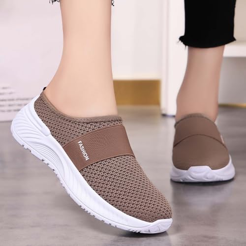 Slip on Walking Shoes Women Lightweight Breathable Mesh Soft Orthopedic Shoes Casual Non Slip Tennis Running Sneakers3