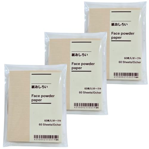 紙 おしろい オークル 60枚入 【 3個 】 あぶらとり紙 化粧直し 皮脂 テカリ防止 フェイスケアのサムネイル