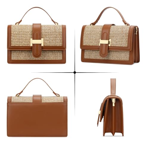 KKXIU Straw Summer Crossbody Bag