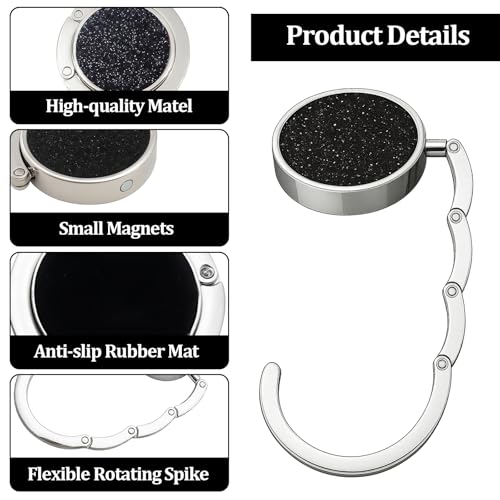 Crochets de sac à main pliables pour table | Lot de 3 supports décoratifs - 3