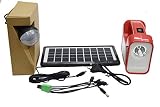 Kushaan Solar Emergency Home Light Set 6 Volt SMF with 3 Watt LED Bulb and 3.5 Watt 9 Volt Solar Panel (Green Black Red )