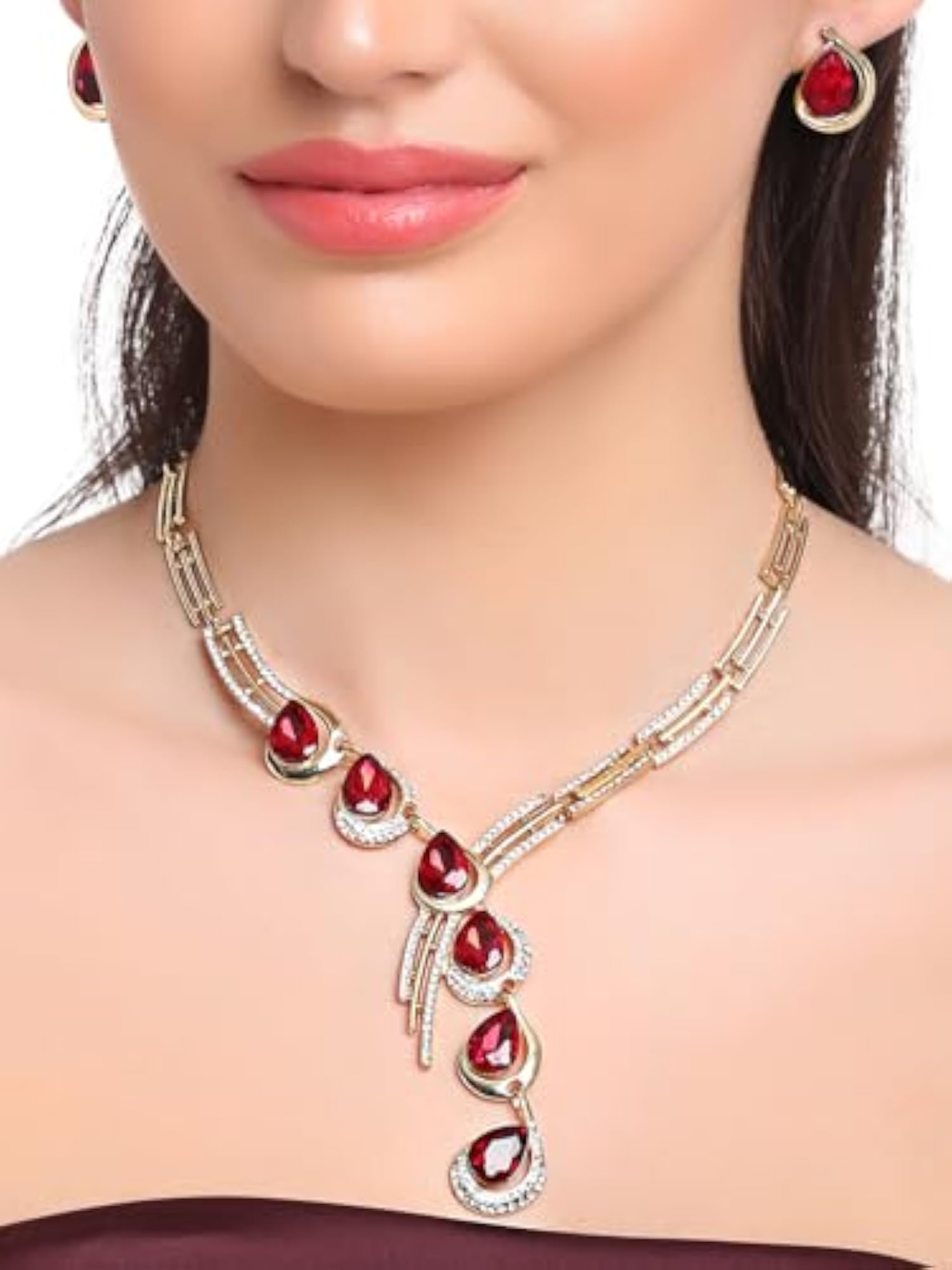 Chic Crystal Necklace Set for Women
