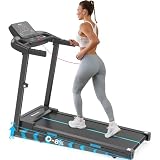 GEOTECH Foldable Treadmills for Home with 8% Incline, 4.0HP, 1-12KM/H, Heavy-Duty Walking Pad with Handles, Supports 180KG, Running Machine for Heavy People, Large Running Belt
