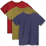 Mightly Boys and Girls' Classic Fit Crewneck T-Shirt Multi-Pack | 100% Organic Cotton Fair Trade Cer