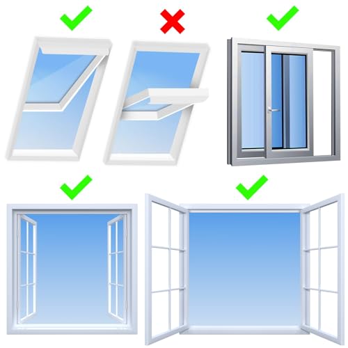 Fensterabdichtung für Mobile Klimageräte, 145 * 100cm Upgrade Fensterabdichtung Klimaanlage Anti-Mücken, Wasserdicht, Windabweisend, Schattierung, Anti -UV, Hot Air Stop Geeignet für Flügelfenster