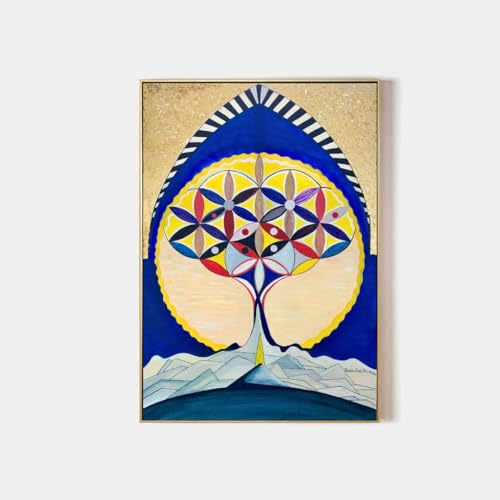 Tableau moderne Arbre de Vie J'ESSENTIA, toile murale premium 40 x 60 cm