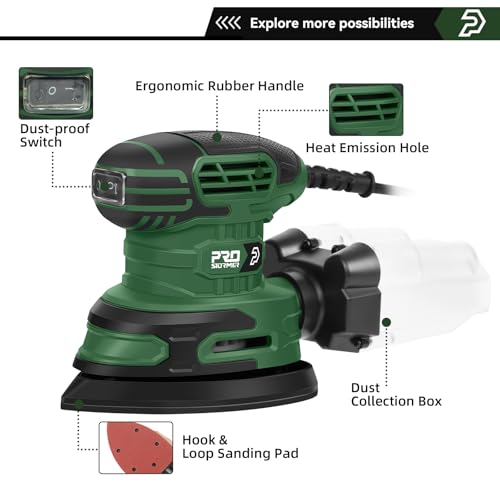 image for Prostormer Detail Sander, 13000RPM Mouse Sander, 1.6A Electric Palm Sa