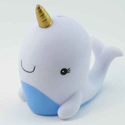 Miniatura 6 de Alpen Glow Products Narwhal - Alcancía con forma de narval (narval de plástico para almacenar dinero, monedas, Miz) (1 narval por paquete)