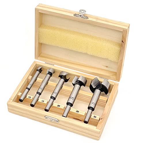 Sparta Kit 5 Brocas Forstner Fresa 10 A 35Mm Para Dobradiça Madeira Sparta