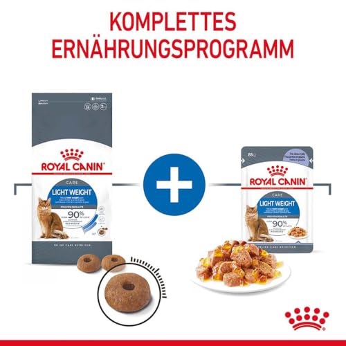 ROYAL CANIN LEIGHT Weight Care Katzenfeuchtnahrung in Gelee – 12 x 85 g