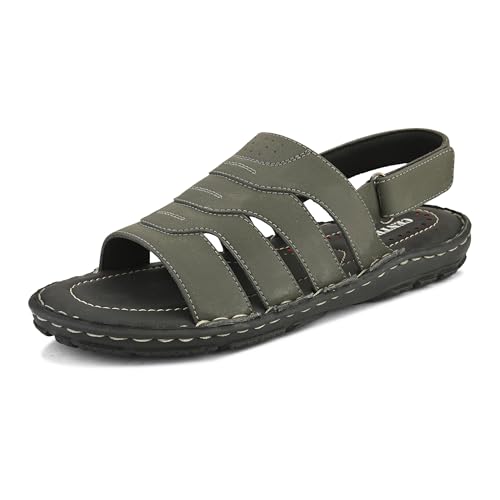 Image of Centrino Sandal for Men | Grip Insole for Stability | slippers /sliders for men |mens sandals casual | sandals for men|Modern Look with Straps | Comfortable Footwear (9265)