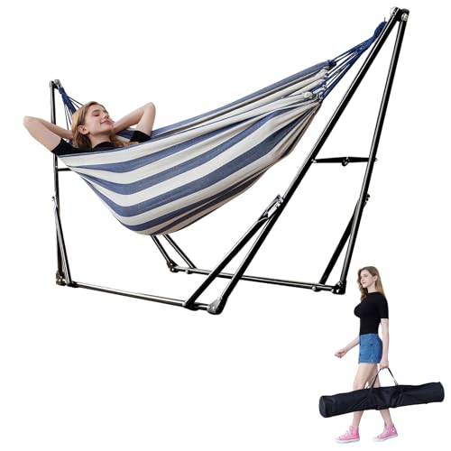 Image of Portable Hammock with Stand for Outside or Inside,No Tree Required