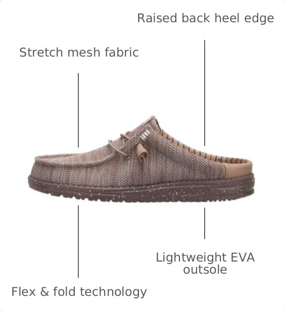 Image of HEYDUDE Men's Wally Slip Stretch Canvas | Men's Shoes | Men Slip-on Loafers | Comfortable & Light-Weight