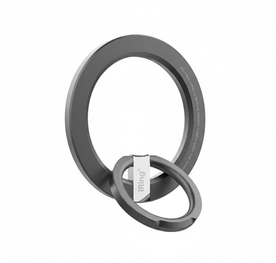 iRing anneau magnétique MagSafe noir rotatif 360° pour iPhone 16