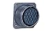 Amphenol Industrial MS3102A22-14P Circular Connector Pin, General Duty, Non-Environmental, Threaded Coupling, Solder Termination, Box Mounting Receptacle, 22-14 Insert Arrangement, 22 Shell Size, 19 Contacts