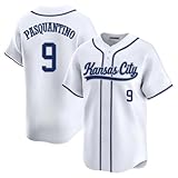 Custom Mens/Women/Youth Kansas City White Vinnie PASQUANTINO Baseball Stitched T-Shirt for Sports Fan