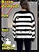 ChiaoLezhee Women's Goth Ripped Sweaters, Oversized Long Sleeve Crewneck Striped Knit Pullover Sweater for Halloween,Y2K Vintage,Black and White Stripe,Medium