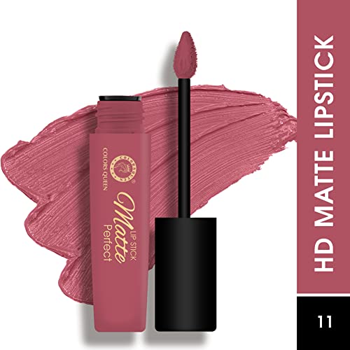 Image of Colors Queen Color It All Long Lasting Non-Transfer Lip Crayon Lipstick + Matte Perfect Long Lasting Liquid Matte Lipstick Combo (Make It Happen, Sassy Pink)