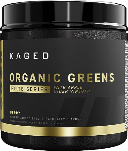 Kaged-Organic-Greens-Elite-Superfood-and-Greens-Powder-with-Apple-Cider-Vinegar-Adaptogen-Prebiotics-Vitamins-Minerals-Berry-30-Servings
