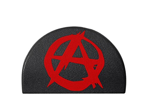 NDZ Performance Jentra JP-1 Grip Slug Plug for Glock 17 19 20 21 22 23 24 31 32 34 35 37 38 GEN 1-3 Custom Engraved - Anarchy - Red Paint Fill