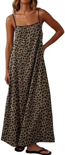 Lepunuo Summer Dresses for Women Casual Maxi Dresses Contrast Spa...