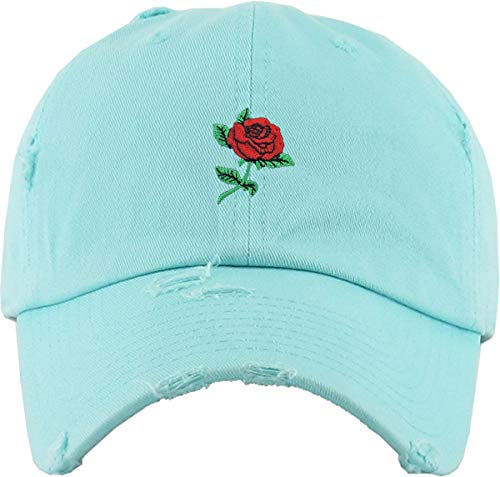 Image of Rose Flowers Love Good Vibes Men Women Dad Hat Baseball Cap Adjustable Unisex