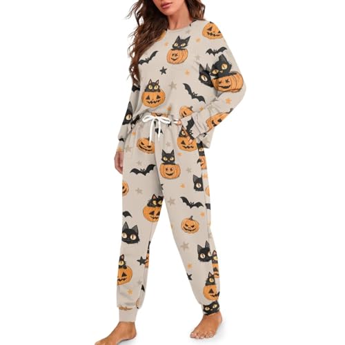 Image of Womens Lounge Set Long Sleeve Soft Pajama Sets