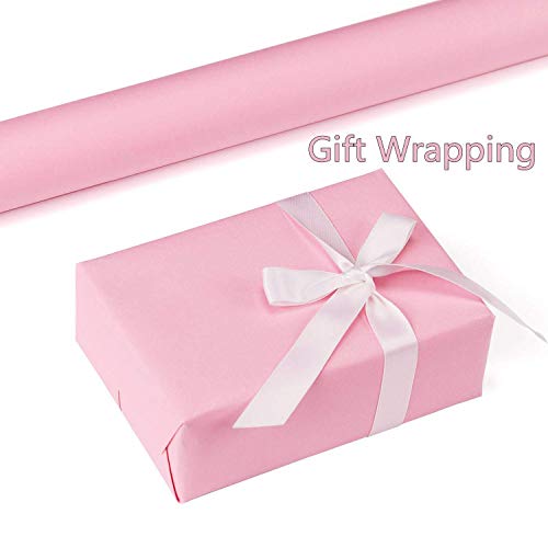 Image of practicalWs Pink Self-Adhesive Wallpaper Film Stick Paper Easy to Apply | Peel And Stick Wallpaper Shelf Liner Table and Door Reform Wall paper