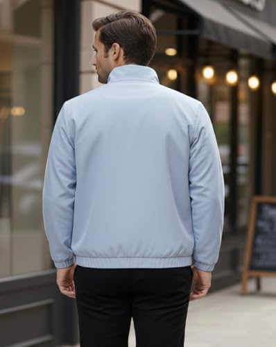 Image of MAYKR Mens Winter Jacket|Mens Oversized Jacket|Mens Blue Windcheater|2